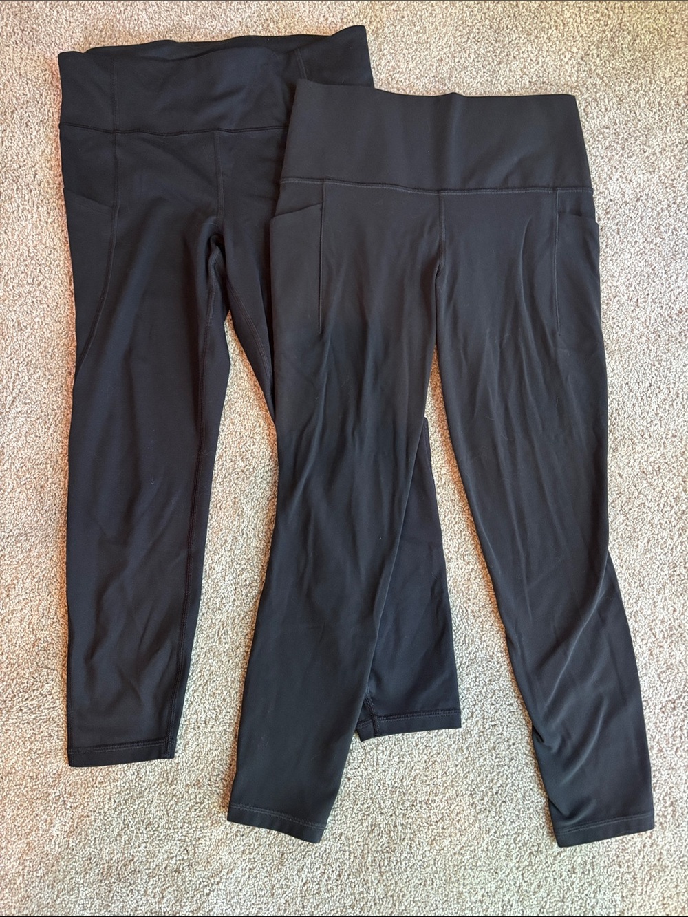 Athleta and GapFit Black High-Waist Performance Leggings Duo